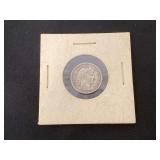 1907-D Barber dime, full liberty extra fine