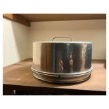Vintage aluminum locking covered cake safe
