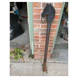 Horsehead hitching post