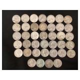 39 Silver Washington quarters