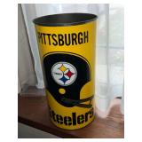Pittsburgh Steelers metal trash can