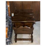 Ethan Allen end table, book rack, storage