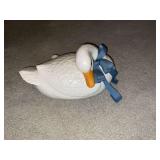 Duck soup tureen with ladle