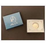 Uncirculated George Washington silver commemorative half-dollar coin