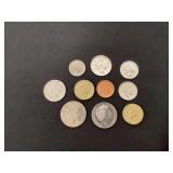 Assorted foreign coins
