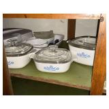 Corning Ware Blue Cornflower small casserole dishes, up to 1 1/2 qt., some lids