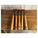 Shop Smith knives for lathe, 5 pieces, up to 1"