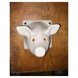 Ceramic pig wall hanger
