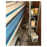 Metal shelf and contents