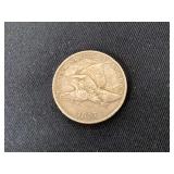 1857 Flying Eagle penny, environmental damage, very fine