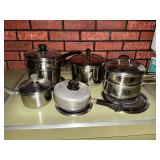 The Main Ingredients sauce pots, well used