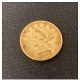 1906 $2 1/2 gold piece AU+