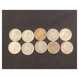 10 Roosevelt silver dimes