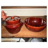 Mar-Crest serving bowl and bean pot