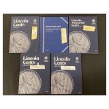 Lincoln cent albums, not complete