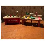 Pair of Playskool work benches