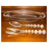 Candlewick oblong serving dish, 13 1/2" L