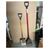 Pair of shingle shovels.