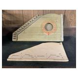 Vintage Harbert Italiana Milano, Italy autoharp with music