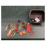 Automotive tools, brake tools, Craftsman chain wrench, pickle fork