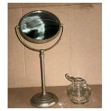 Glass dresser box with elephant