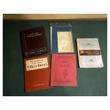 Vintage manuals, cooking equipment, reamers, tools, Wards Plumbing, etc.
