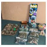 Toy treasures, Army men, horses, Indians, fish, zoo animals, etc.