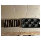 Cast iron cornbread pan and gem pan