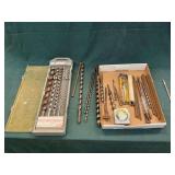 Wood and concrete bits, tape measure, etc.