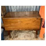 Wood drop leaf dining table