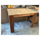 Wooden work bench, 49" W x 32" D x 34" T