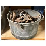 Rusty treasures, Monkey wrench, hand tools, galvanized bucket