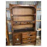 Wood china cabinet
