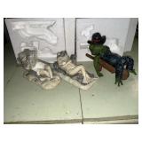 Yard art, 3 frogs, NIB.