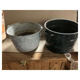 Galvanized bucket with hole in bottom