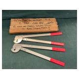 Pair Malco steel stud crimpers