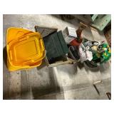 Soaker hose, garden hose, pump up sprayer