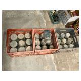 3 crates of canning jars mostly quart