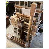 Stairwell spindles and posts.