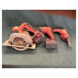 Milwaukee 18V circular saw with battery