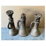 3 house jacks, up to 13" T