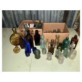 Old bottles, medicine, Vicks, brown bottles, etc.