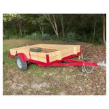 Utility trailer, bolt on wooden sides, 6