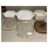 Corning Ware casserole dishes