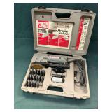 Porter Cable Profile Sander in plastic case, accessories and parts