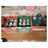 3 crates of  canning jars mostly quart