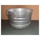 Galvanized tub with handles, 17 1/2" W.