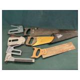 Hand saws, miter saw,  slap stapler, hand staplers, etc.