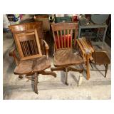 2 Wood desk chairs