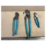 3 pairs of Channellock pliers